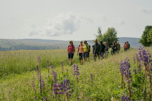 Escursionisti in gruppo a Oberwiesenthal