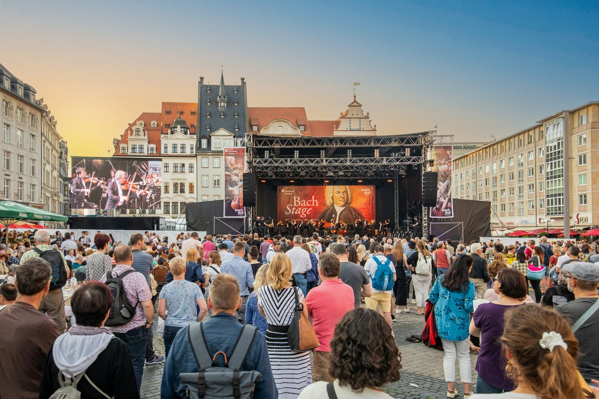 Concerto in piazza durante il Bachfest di Lipsia