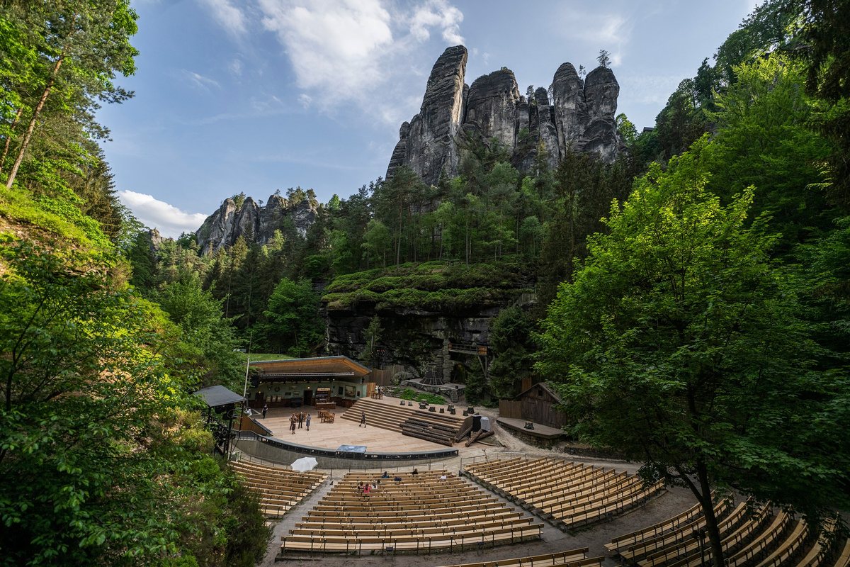 Il palcoscenico all’aperto della Felsenbühne Rathen