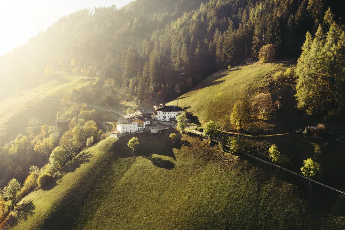 Stubai Autunno Paesaggio Paesaggio autunnale nella Valle dello Stubai